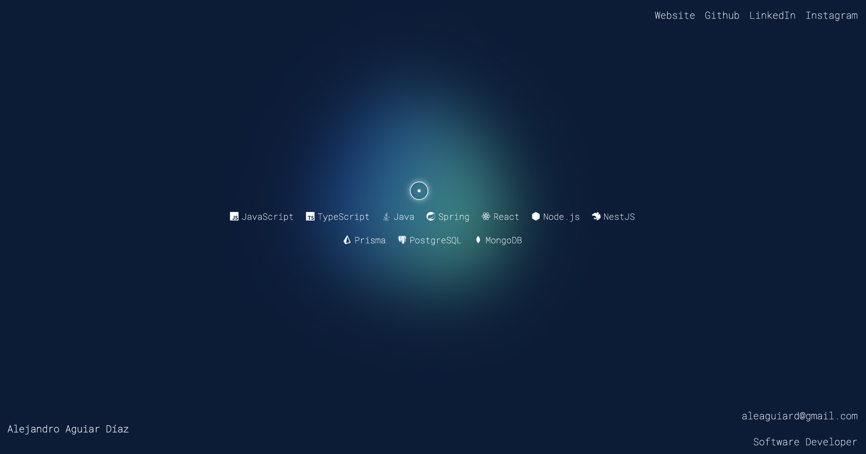 Minimal Portfolio website